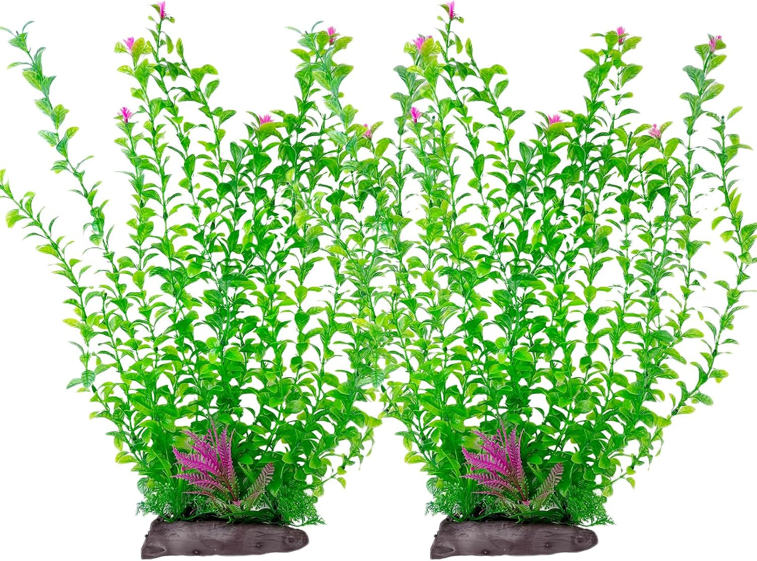 Aquarium Plastic Plants Aquarium Decor Artificial Fish Tank Plants,Tall Fish Tank Decorations, Extra Large Aquarium Plant 20.4-Inch Tall,2Pcs